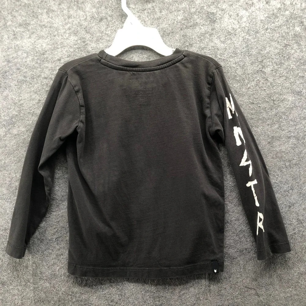 Munster Kids 3T‎ Long Sleeve Graphic T-Shirt Gray Crewneck Cotton